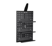 Aluminum Pegboard Stand, Bike Gear Storage Rack, 18x12 Inches Helmet Mount with Solid Build, Alloy Organizer with Stable Frame, Compact Wall Display with Modern Style, Garage Tool for Kitchen Office