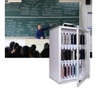 Aluminum Phone Storage Cabinet for Classroom Wall Mounted & Freestanding 48 Slot with Lock Ideal for Secure Mobile Device Management (One Color 48 Slots)