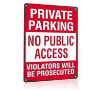 Aluminum Private Parking Only Sign No Public Access Humorous for Office Wall 8 X 12 in
