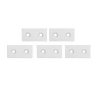 Aluminum Profile End Cap, Profile End Cap for 4080 Double Holes Alloy Frame, Anodized Cover Plate for CNC Routers 3D Printers Linear Moving Parts, Pack of 5 (Argent)