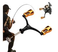 Aluminum Reel Handle, Double Knob Upgrade, Non-slip Fishing Handle, Reel Accessory, Baitcaster Replacement, Lightweight Rocker Arm, High Strength Fishing Gear, Resistant Hand