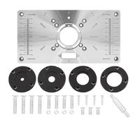Aluminum Router Table Insert Plate for Woodworking - Milling & Trimming Black