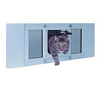 Aluminum Sash Window Cat Flap - 27-32 Inches