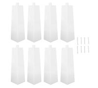 Aluminum Siding Corners 8 - Pack | 8.5 x 3.5 Inch Exterior Corner Caps with Nails | Mobile Home/House Trim for Sturdy & Weather - Performance | Easy Installation