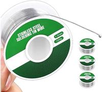 Aluminum Stainless Steel Lighter Solder Wire, Low Melt Soldering Wire Multipurpose Solder Wire Lead Free Rosin Core Flux,1.0-100g Solder Wire Lead Core Flux (3 pcs)