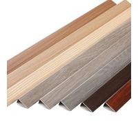 Aluminum Staircase Step Edge Protector 3/4/5ft Stair Nose Molding L-Shaped Stair Nosing Edge Trim Wood Grain Step Edge Trim -Easy To Install(White Oak,L 140CM/55"/4.6ft)