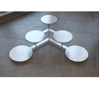 Aluminum Stand de gâteau, presentoir gateau mariage 3 étages 5 Plateaux Ø 1x 20cm, 2x 24cm, 2x 28cm