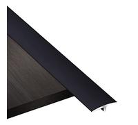 Aluminum Transitions Entry Ramp,1 Inch Wide T Shape Carpet to Tile Floor Transition Strip, Easy to Install Gap Connecting Strips(Black,Long 100cm/39.4in)