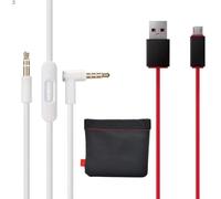 ALUNME Câble de remplacement universel pour écouteurs Beats (Studio/Solo Pro/Detox/Mixr) - Avec microphone et câble de recharge