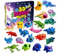 ALUNME Calendrier de l'Avent 2025 pour enfants, compte à rebours de 24 jours, avec 24 jouets, motifs d'animaux imprimés en 3D, calendrier de l'Avent 2025, cadeau pour garçons et filles