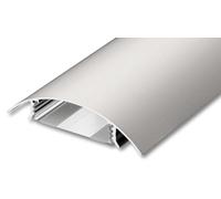 Alunovo Passe-câbles Plat en Aluminium laqué Noir Mat RAL9005 Autocollant 50 mm x 15 mm