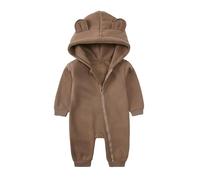 Alunsito nouveau-né bébé garçons filles barboteuse une pièce à manches longues ours oreille à capuche combinaison enfant en bas âge printemps automne body