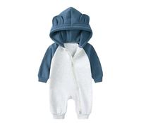 Alunsito nouveau-né bébé garçons filles barboteuse une pièce à manches longues ours oreille à capuche combinaison enfant en bas âge printemps automne body