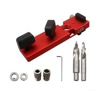 Alunum Lot de 14 perforateurs profilés pour tarauds et perçages avec bloc d'arrêt et bagues de perçage pour un positionnement rapide, convient pour les amateurs de bricolage et les utilisateurs