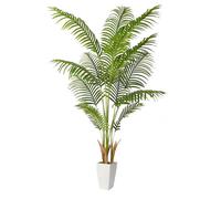 Alupssuc 5ft de Haut Faux Palm Tree avec 12 tiges Amovibles, Grand intérieur Tropical Artificiel Dypsis Lutescens Arbre, Real Touch Silk Areca Palm Tree en Pot