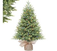 Alupssuc 95 cm Sapin de Noël Artificiel Pré-éclairé, Branches en PE Naturelles et Denses, 90 LED de Haute Qualité, 12 Modes d'éclairage, Parfait pour Les Décorations de Noël