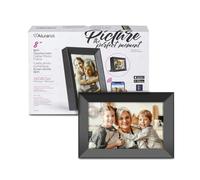 Aluratek AWS08F Cadre Photo numérique à écran Tactile WiFi avec Rotation Automatique et mémoire intégrée 16 Go Noir 8"