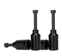 Aluscota Pro Stunt Lot de 2 pegs pour trottinette Pro Stunt Rainbow Schward avec axe de marche 12,9 et écrou de fixation, en aluminium, Pro Roller EG, Grinds 5050s (Z/Black)