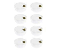 ALUSFERA Passage Cable Bureau - Rond Passe Cable 60mm - Passage Cable Bureau Couleur Blanc - Accessoires de Bureau 8 Pièces - Rangement Cable de Bureau - Accessoire Bureau Rangement