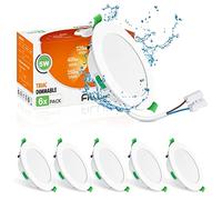 ALUSSO LED Spot Encastrable Extra Plat 5W 400 Lumen, IP65 Dimmable Blanc Chaud 3000K Blanc Neutre 4000K Blanc Froid 6500K, 230V éclairage Plafond Encastré Pour Salle de Bain, Cuisine, Salon, Lot de 6