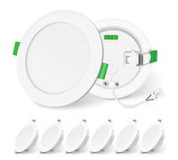 ALUSSO LIGHTING Spot LED Encastrable Dimmable 10W 1050lm Haute Luminosité, Extra Plat Spots de Plafond, Blanc Chaud 3000K Blanc Nature 4000K Blanc Froid 6500K Spot Salle de Bain IP44 Étanche, Lot de 6