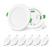 ALUSSO LIGHTING Spot LED Encastrable Dimmable 12W 1200lm Haute Luminosité, Extra Plat Spots de Plafond, 3000K 4000K 6500K Réglable Blanc Chaud Nature Froid Spot Salle de Bain IP44 Étanche, Lot de 6