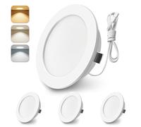 ALUSSO Lot de 3 Spot Led 12V(Not Dimmable),3000K 4000K 6000K Spot Led Encastrable 12V,4W Ø55-58mm Découper IP44 Pour Sous Armoire,Cuisine,Camping-car,Caravane,toit,Blanc