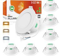 ALUSSO Lot de 6 spots encastrables LED, 230 V, 10 W, IP65 - Blanc