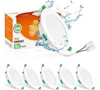 ALUSSO Spot encastrable blanc 230 V, 5 W, IP65, 400 LM - Lot de 6