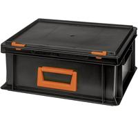 Alutec 139214110188 Bac en plastique Magnus PC 14 (l x H x P) 400 x 183 x 300 mm noir, orange 1 pc(s)