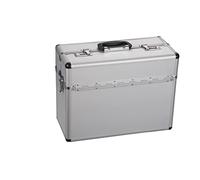 ALUTEC Mallette de pilote (mallette en aluminium, dimensions internes 435x340x1950 mm, poignée ergonomique, avec compartiment pour documents, porte-stylos, porte-cartes de visitet) 61800