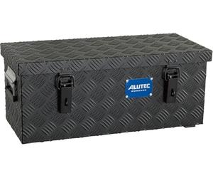 ALUTEC MÜNCHEN 41037BLACK Extreme 37 Boîte en aluminium (couleur noire, capacité 37 l, dimensions intérieures (L x l x H) 600 x 250 x 250 mm/dimensions extérieures (L x l x H) 622 x 275 x 270 mm