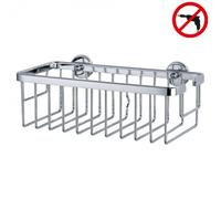 tesa Panier de bain/douche Aluxx, aluminium chromé inoxydable, pose sans perçage (40201-00000-00)