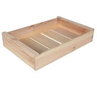 ALV Caisse en Bois 60 x 40 x Ht 10 cm - 1 Niveau - Plateau de Rangement décoratif en Bois Brut - Cagette Solide constituée de Planches de 1 cm d'épaisseur, pour présentation, Stockage ou décoration