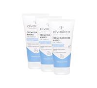 Alvadiem | Crème Barrière Mains Peaux Sèches et Agressées | Hydrate, Protège du Froid, Prévient Engelures | Cire d'Abeille, Ginkgo Biloba, Acide Hyaluronique | Lot de 3 x 50ml