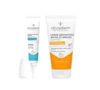 Alvadiem | Duo Mains et Ongles Crème Réparatrice et Soin Ongles Force et Croissance | Répare Mains et Ongles | Gelée Royale, Propolis | Fabriqué en France Testé Dermatologiquement | 50 ml et 10 ml