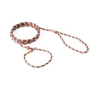 Alvalley en Nylon Laisse Lasso avec butée de sécurité pour Chiens 4 mm x 1,8 m, m, Marron (Combo)
