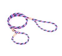 Alvalley en Nylon Laisse Lasso avec butée de sécurité pour Chiens 6 mm x 1,2 m, l, Black - Pink - Blue