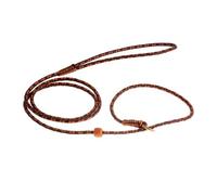Alvalley Laisse Lasso en Corde Tressée avec Butée de Sécurité pour Chiens 1,2 m - Fin, XS, Brown - Tan