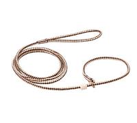 Alvalley Laisse Lasso en Corde Tressée avec Butée de Sécurité pour Chiens 1,8 m - Medium, Medium, Brown - White