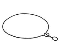 Alvalley Slip Snake Collier étrangleur pour Chiens Épaisseur 3 mm x 18 en, Noir