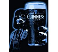 ALVANDA Plaque en métal - Dark Vador Guinness Man Cave Bar Pub - 20,3 x 30,5 cm
