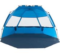 Alvantor Tente de Plage Extra Large - Parasol de Plage Super Bluecoast - Abri Solaire d'extérieur - Cabane Automatique - UPF 50+ - Pare-Soleil Portable - pour Camping, pêche, randonnée - Installation