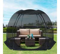 Alvantor Tente Pop-up d'extérieur résistante aux UV, Facile à Monter et Pliable, pour Camping ou Jardin, Noire, 3,7 x 3,7 m