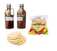 Alvarado Hot Salsa Guajillo 500 ml & Tortilla végétalienne 500 g