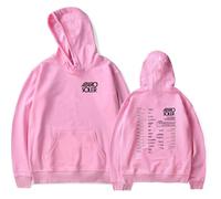 Alvaro Soler Merch LA GIRA TOUR 2025 Sweat à capuche graphique à manches longues Album Unisexe Tenue décontractée, rose, XL