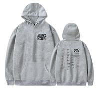 Alvaro Soler Merch LA GIRA TOUR 2025 Sweat à capuche graphique à manches longues Album Unisexe Tenue décontractée, gris, XXL