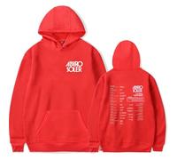 Alvaro Soler Merch LA GIRA TOUR 2025 Sweat à capuche graphique à manches longues Album Unisexe Tenue décontractée, Rouge, XL