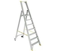 ALVE FORTE Escabeau en aluminium avec roulettes 7 marches G