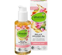 alverde Huile corporelle naturelle Relax, rose sauvage, argousier sauvage, 1 x 100 ml